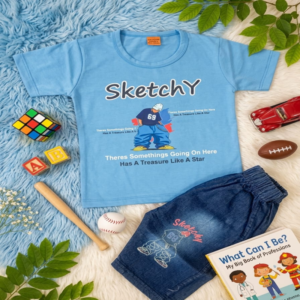 Blue Sketchy Tee